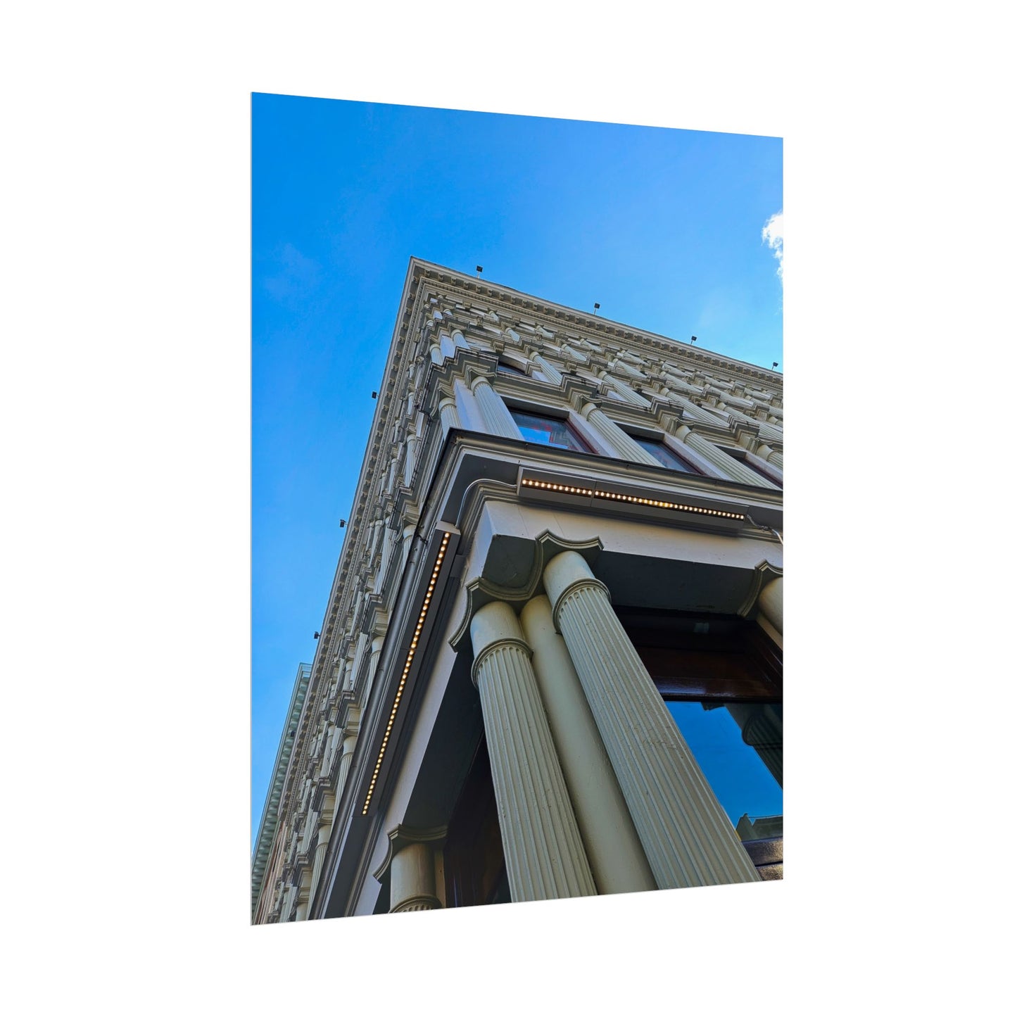 'High Skies' Architectural Rolled Poster - Stunning Column View for Home Decor
