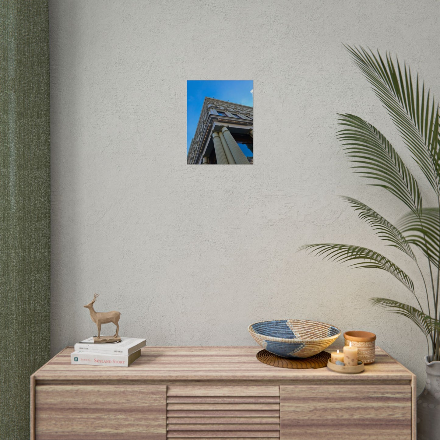 'High Skies' Architectural Rolled Poster - Stunning Column View for Home Decor