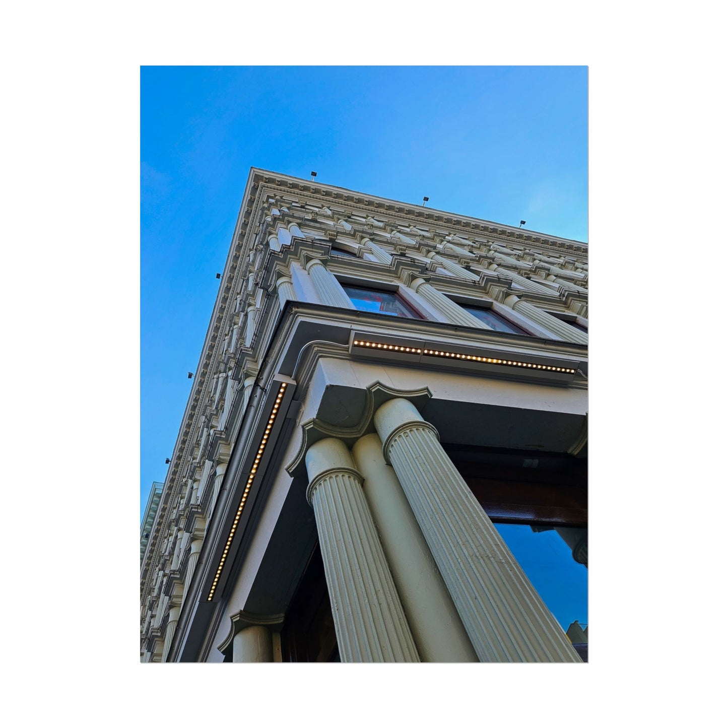 'High Skies' Architectural Rolled Poster - Stunning Column View for Home Decor