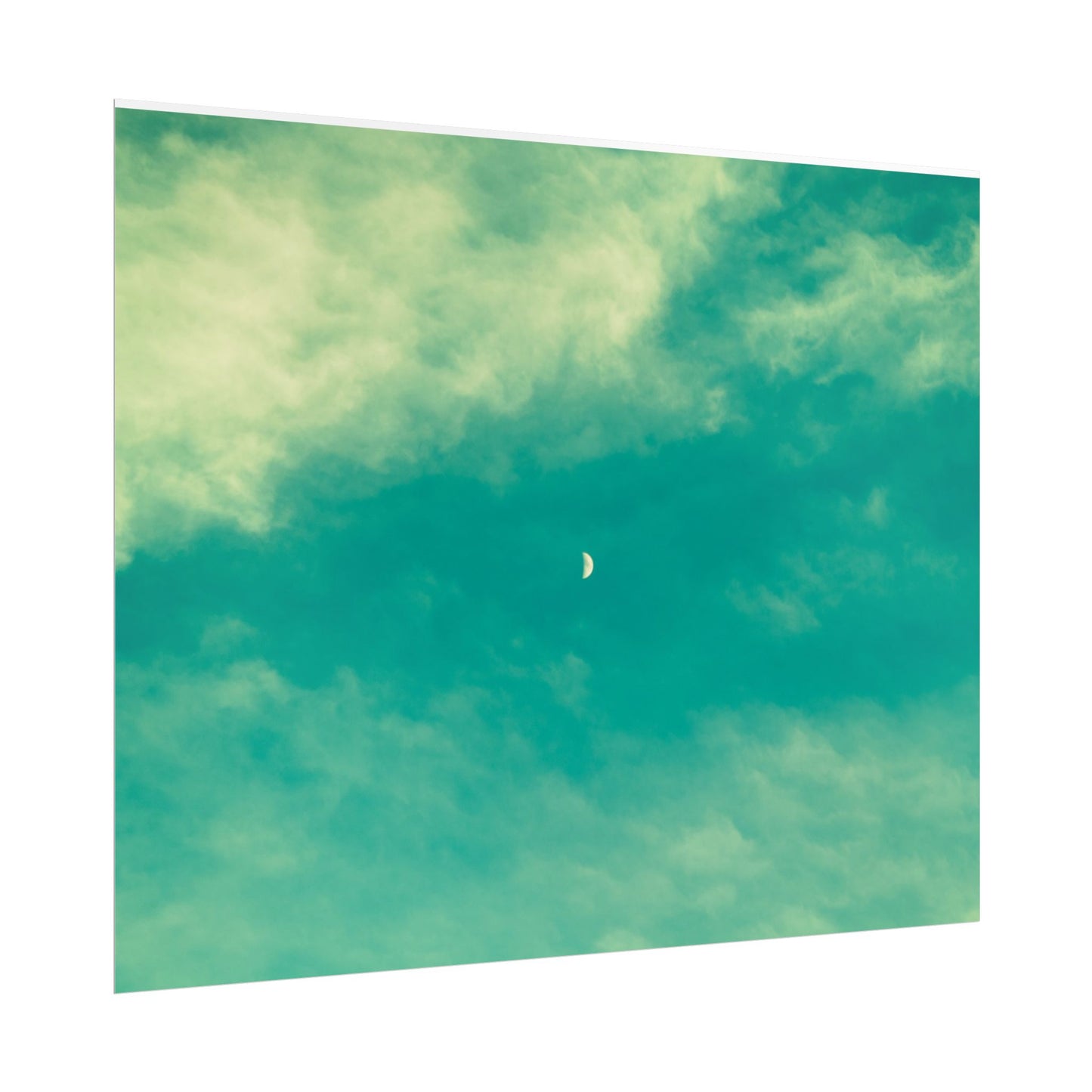 'Once in a Blue Moon' Dreamy Moonlit Sky Rolled Poster - Tranquil Wall Decor for Home or Office