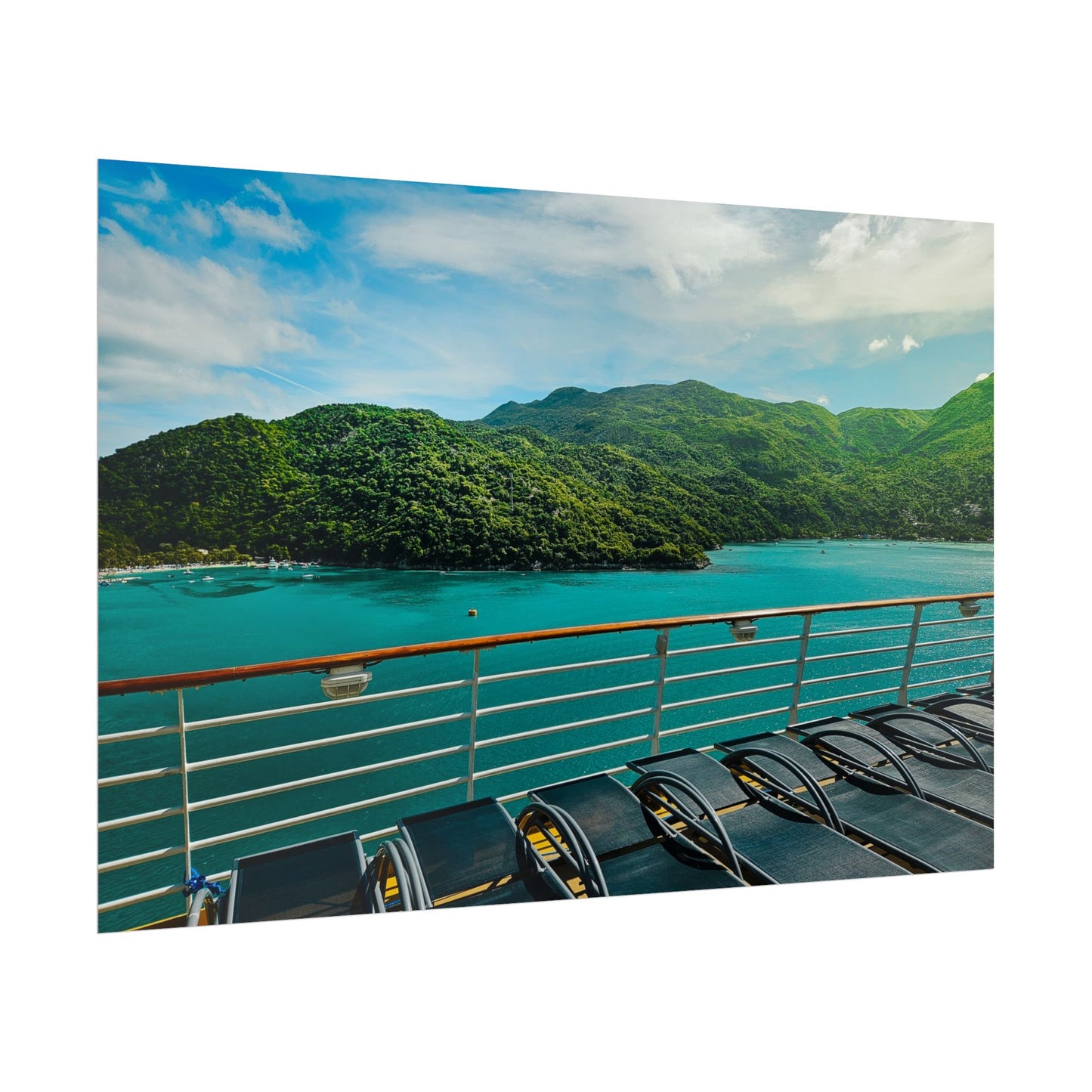 Tropical Paradise Rolled Poster - Scenic Ocean View for Home Décor