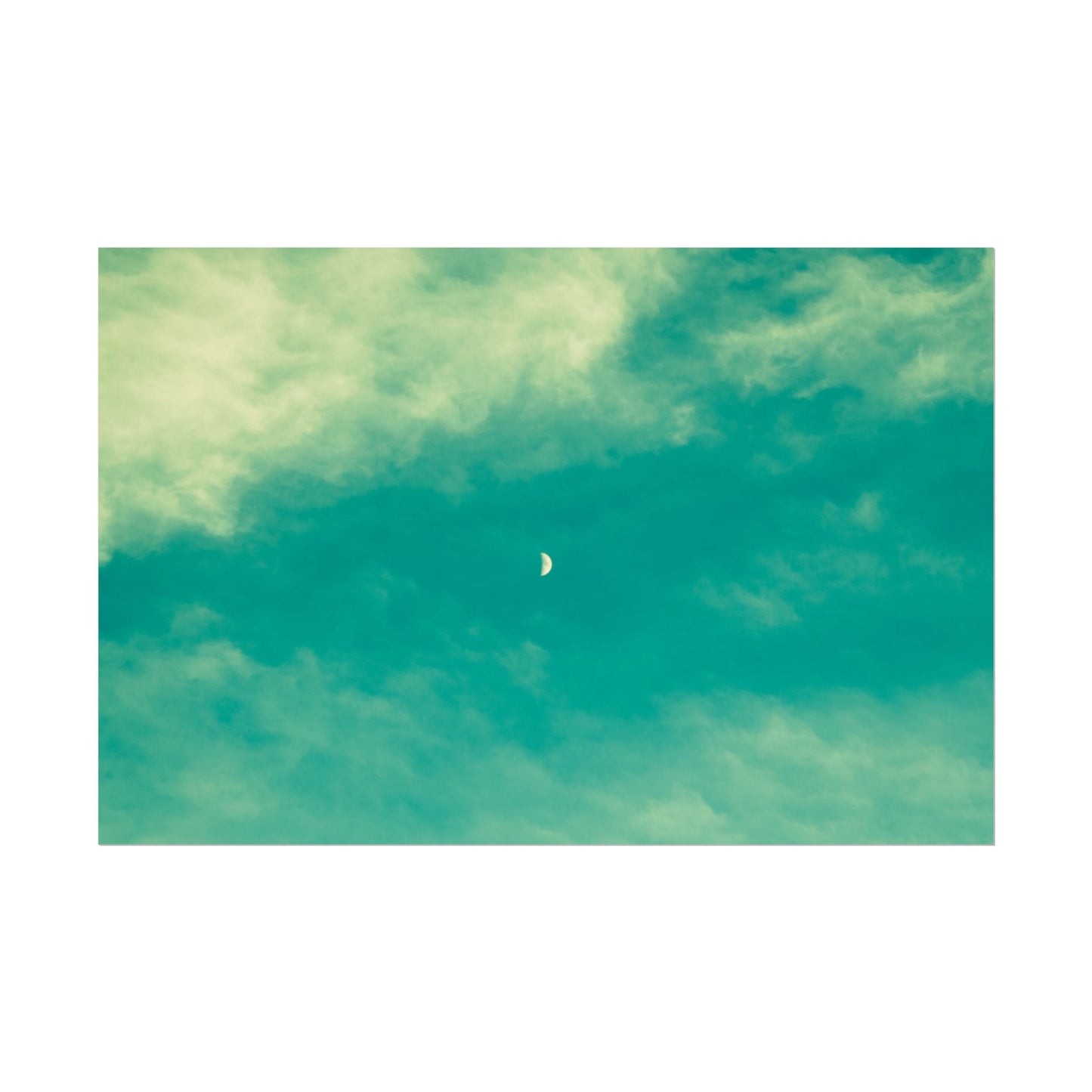 'Once in a Blue Moon' Dreamy Moonlit Sky Rolled Poster - Tranquil Wall Decor for Home or Office