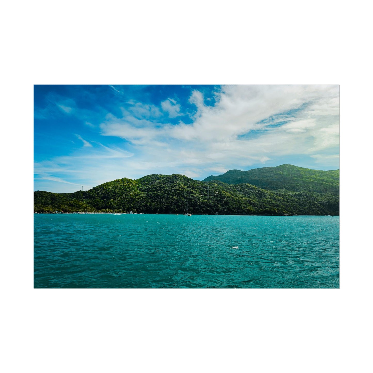 'Island Fare' Scenic Beach Rolled Poster - Ocean Paradise Wall Art for Home Decor