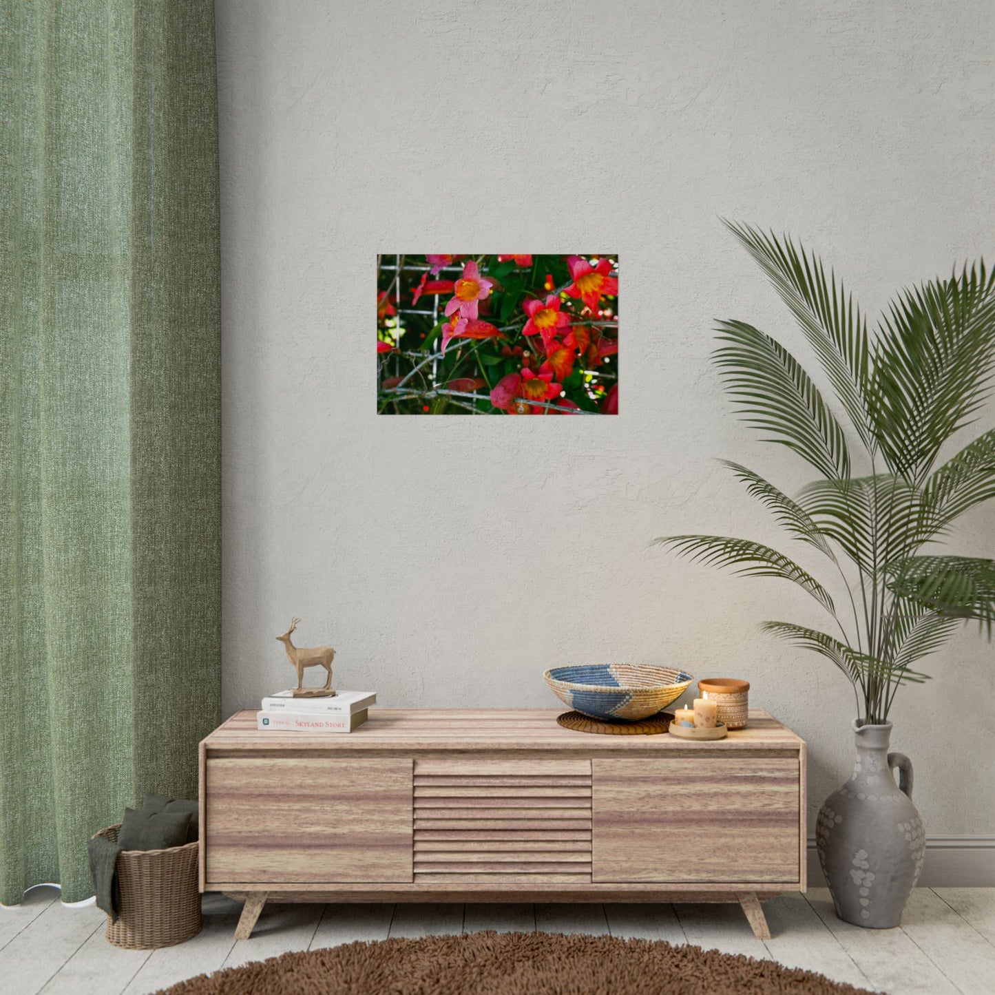 Vibrant Floral Rolled Poster | Brighten Your Space with Nature's Beauty