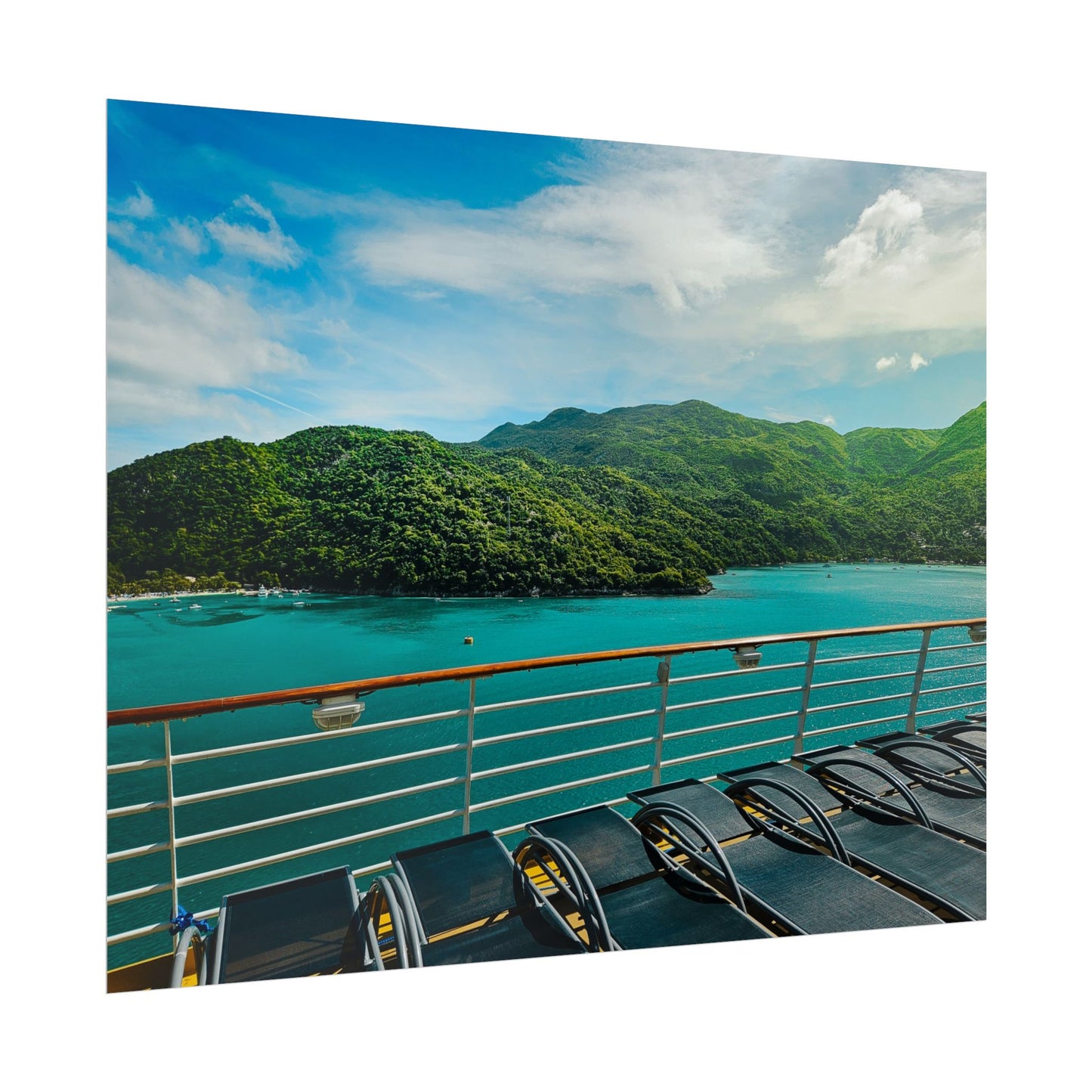 Tropical Paradise Rolled Poster - Scenic Ocean View for Home Décor