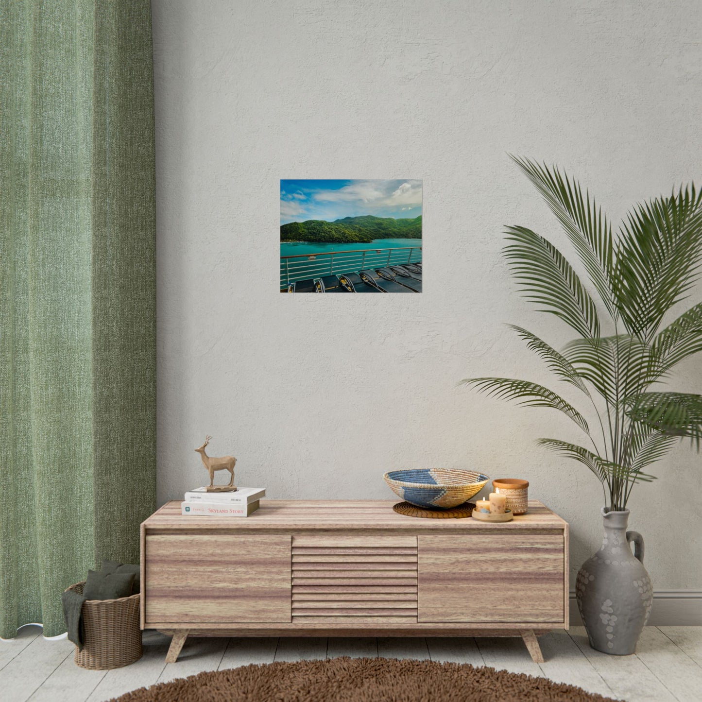 Tropical Paradise Rolled Poster - Scenic Ocean View for Home Décor