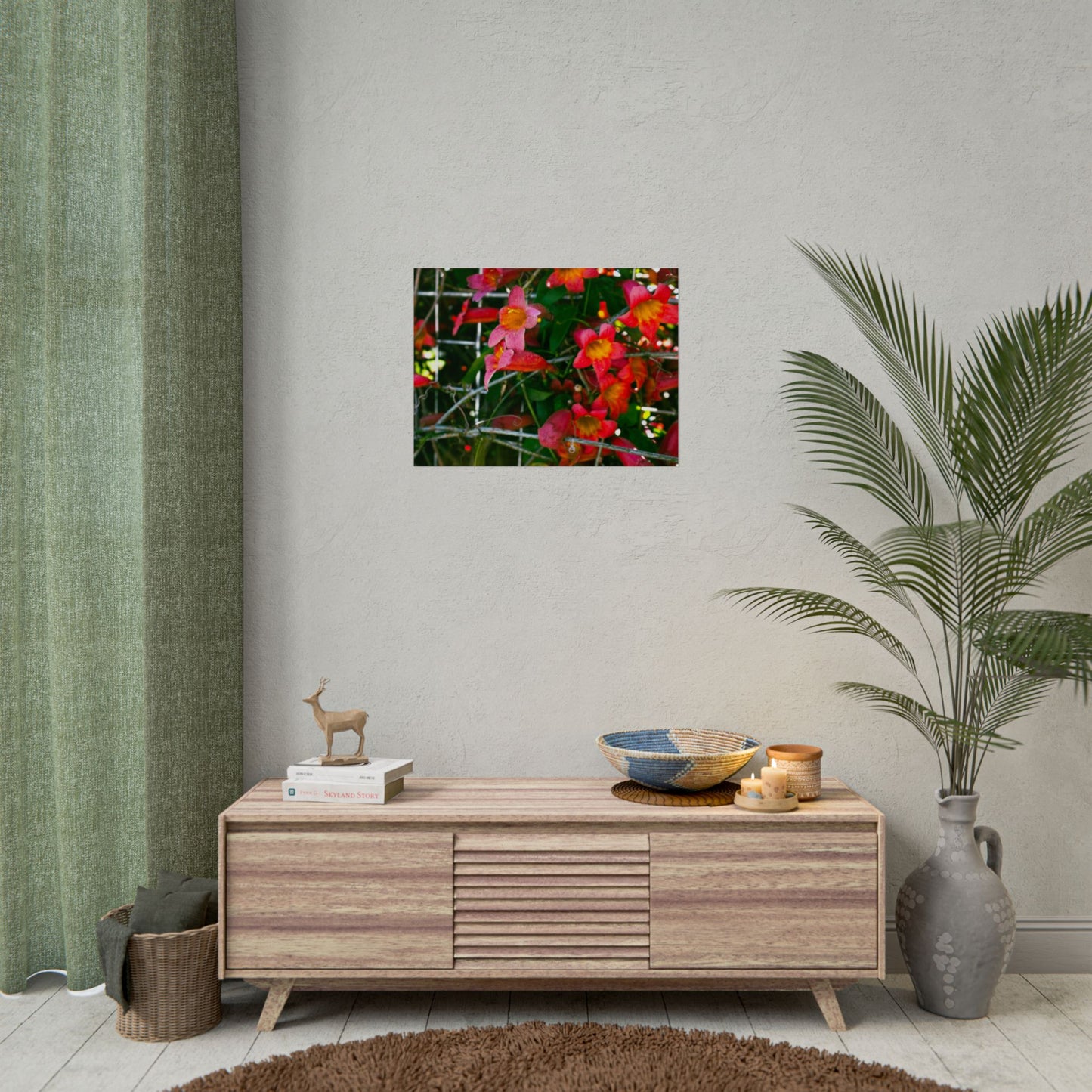 Vibrant Floral Rolled Poster | Brighten Your Space with Nature's Beauty