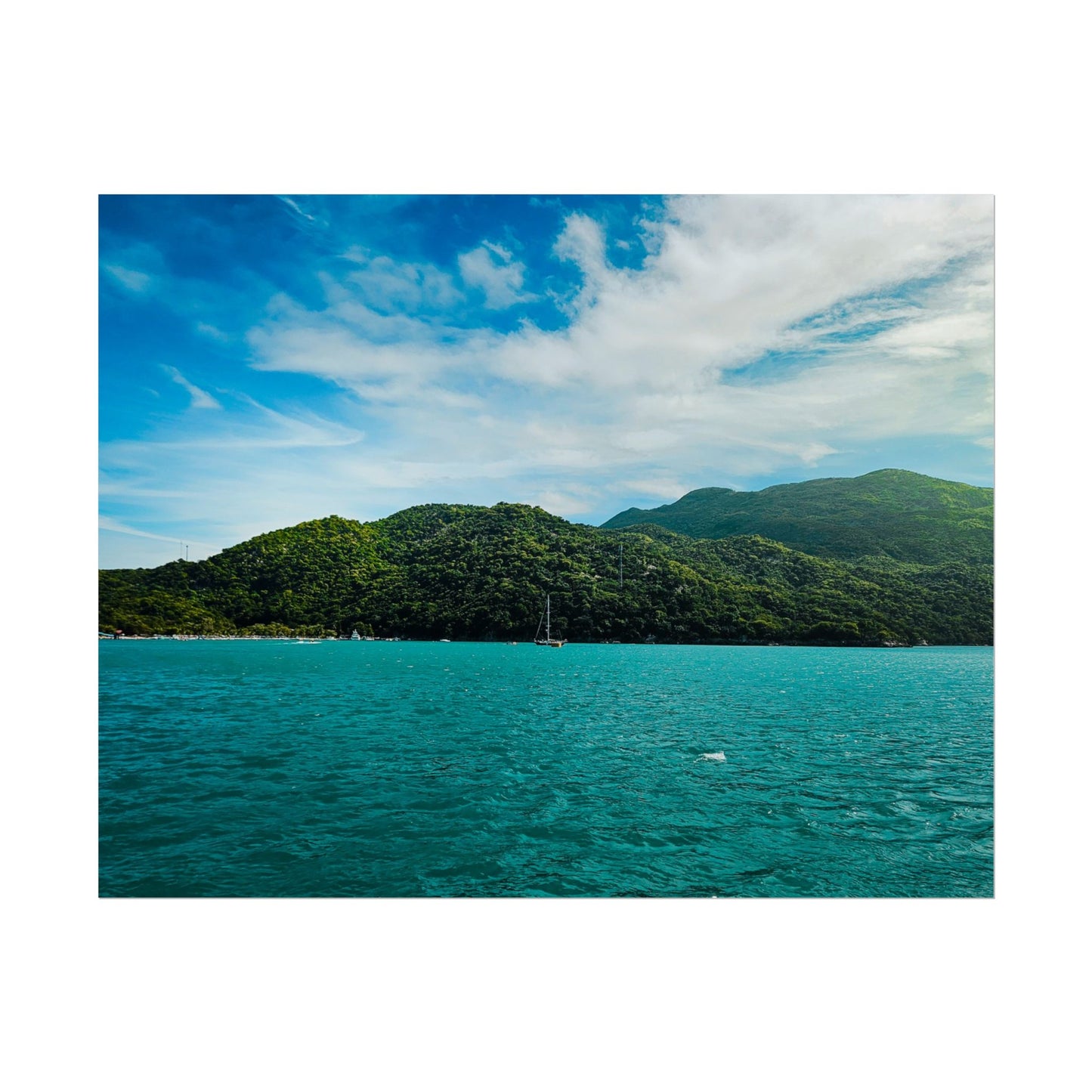 'Island Fare' Scenic Beach Rolled Poster - Ocean Paradise Wall Art for Home Decor