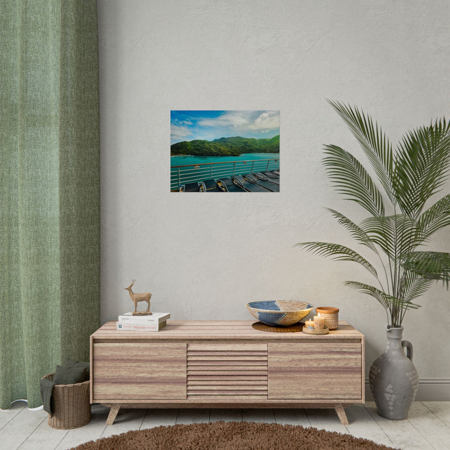 Tropical Paradise Rolled Poster - Scenic Ocean View for Home Décor