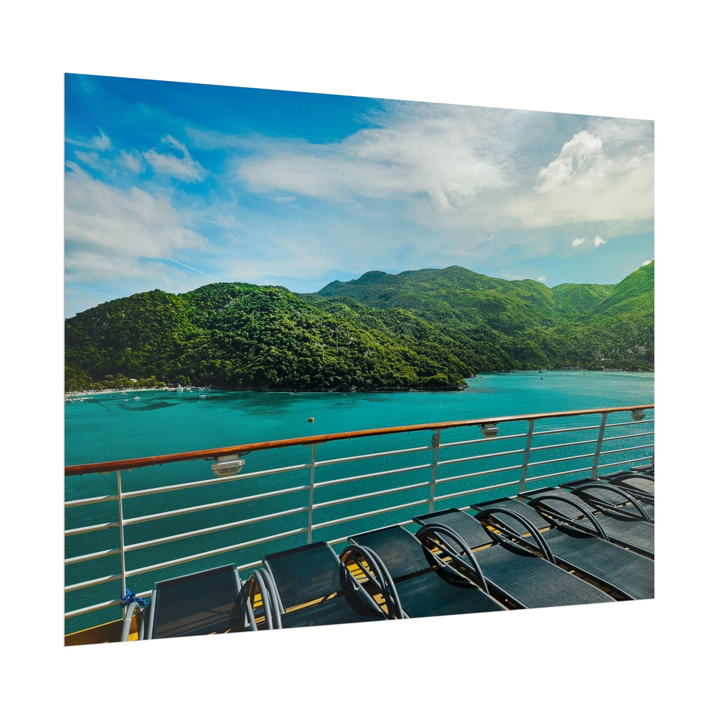 Tropical Paradise Rolled Poster - Scenic Ocean View for Home Décor